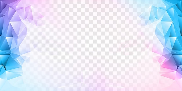 abstract background with polygonal shapes in blue pink and transparent colors