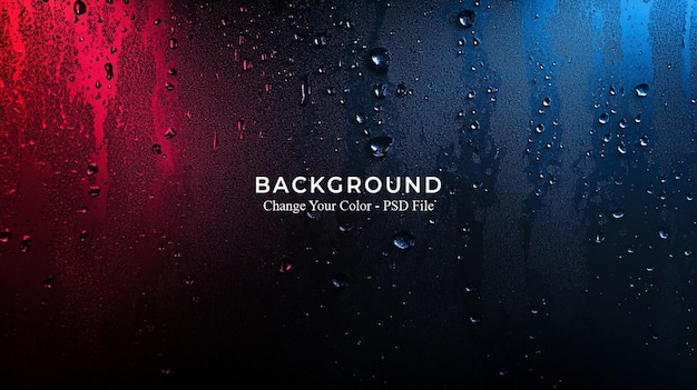abstract background with a red and blue gradient light on a dark glass texture