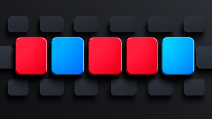 PSD abstract background with red and blue squares
