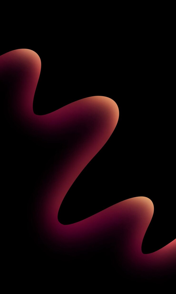 PSD abstract background with red orange curved line on dark background