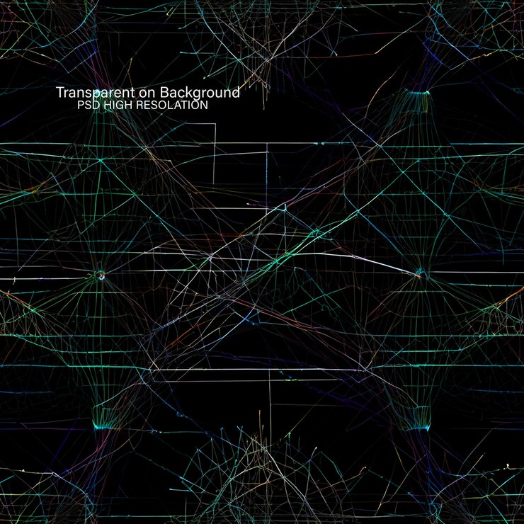 PSD abstract backgrounds a symphony of color and geometry on transparent background