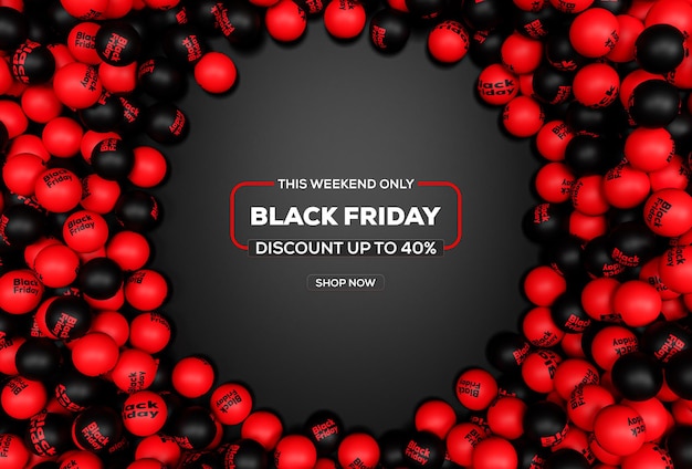 PSD abstract black friday