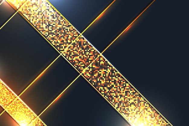 PSD abstract black and gold lines luxury background editable color