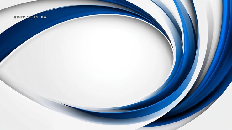 PSD abstract blue and white swirling design with copy space