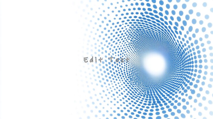 PSD abstract blue dot spiral converging to white light