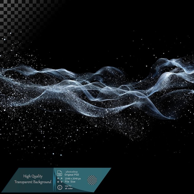 Abstract Blue Particle Wave