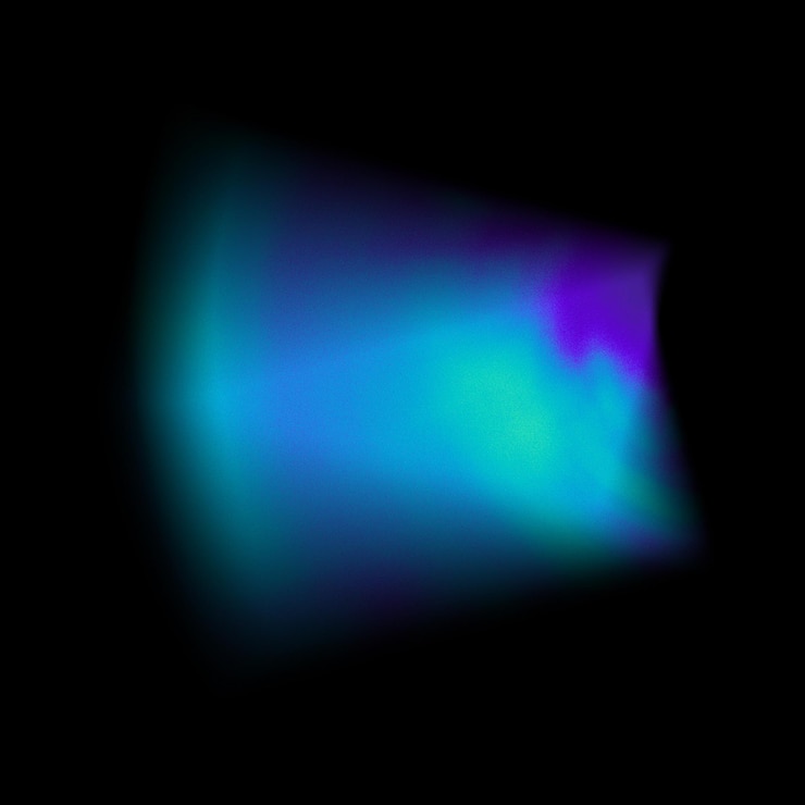 PSD abstract blue and purple light on a dark background