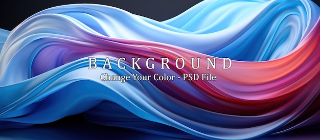 PSD abstract blue and purple wavy background