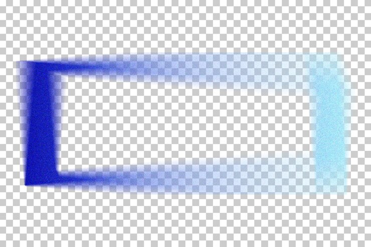PSD abstract blue rectangle frame with motion blur effect