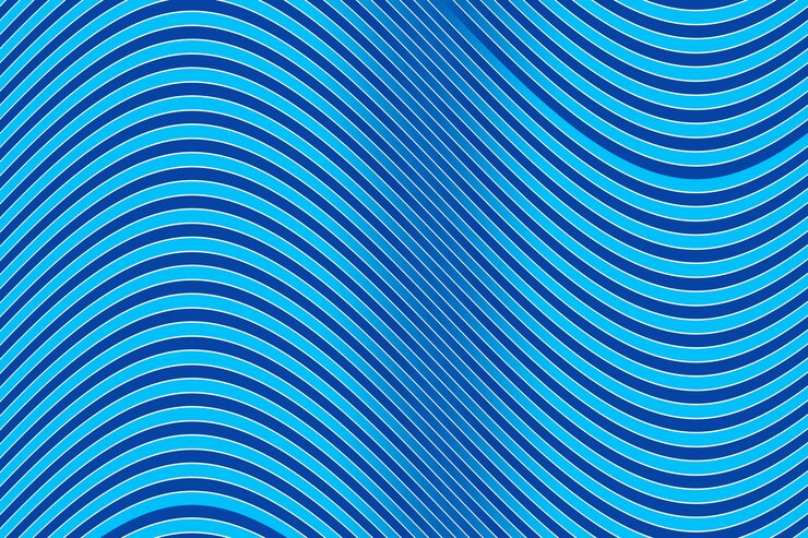 PSD abstract blue sine wave lines