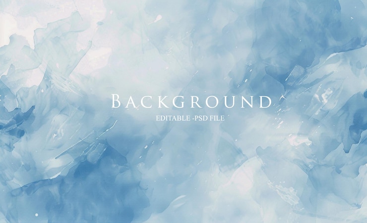 PSD abstract blue watercolor texture background