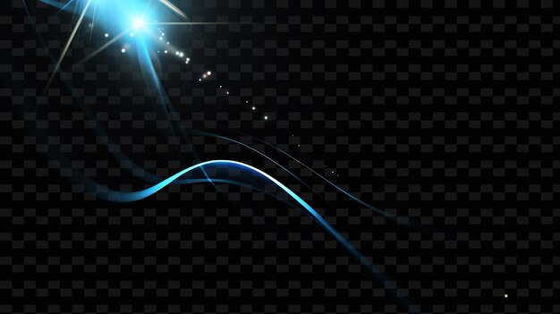 PSD abstract blue waves on a black background