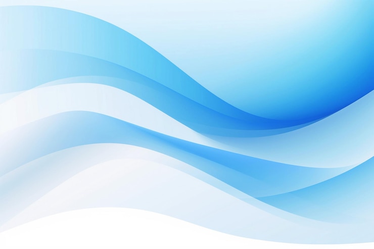 PSD abstract blue waves on a white background