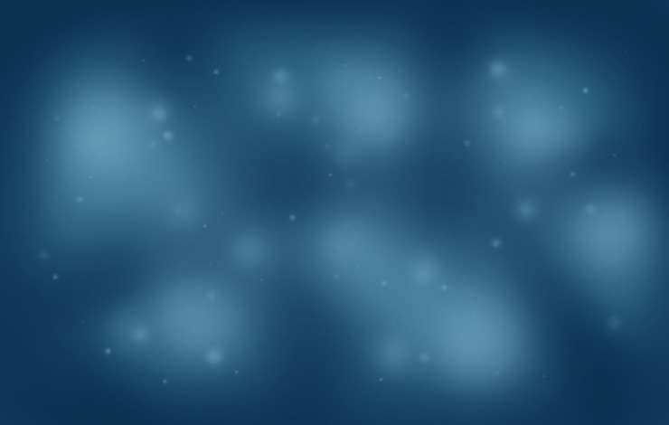 PSD abstract blurred blue background with glare and glowing particles