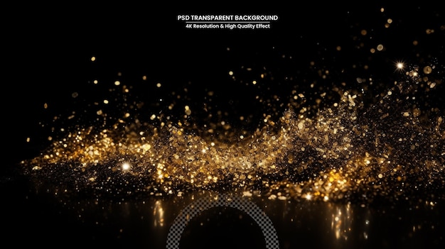 abstract blurred gold bokeh glitter lights background holiday banner texture backdrop