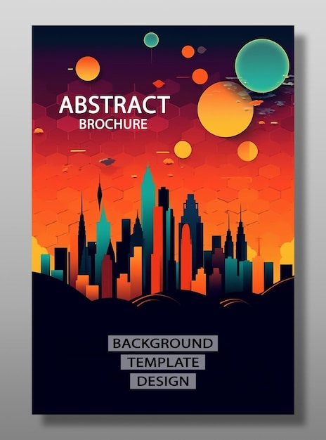 PSD abstract brochure template background