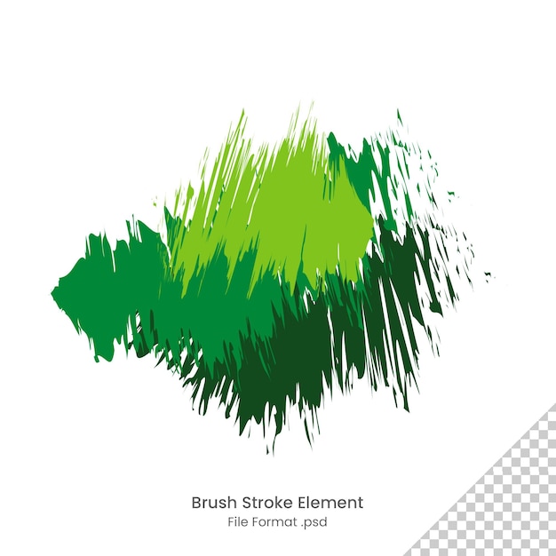 PSD Абстрактная кисть зеленый фон элемент прозрачный дизайн формат файла psd
