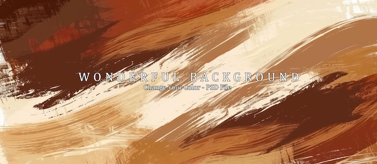 PSD abstract brushstrokes in earthy tones