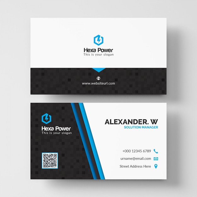 PSD abstract business card mockup