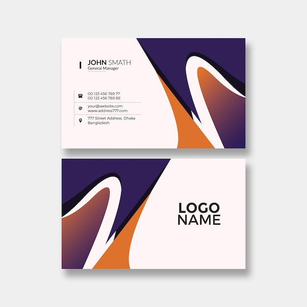 abstract business card