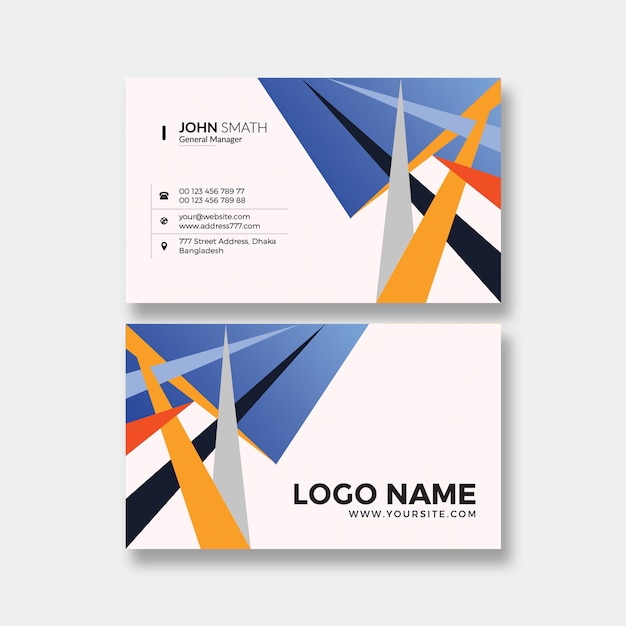 PSD abstract business card