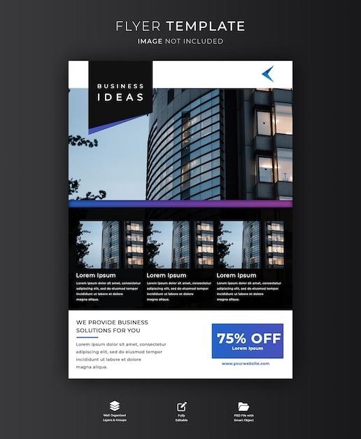 PSD abstract business flyer template