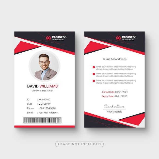 Abstract business id card template