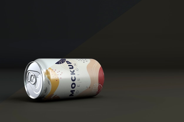 Abstract can packaging concept mock-up