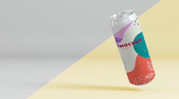 Abstract can packaging concept mock-up