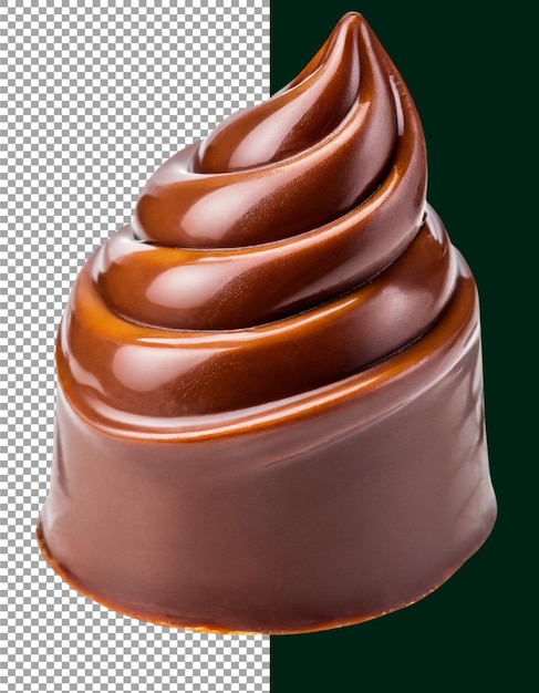 Abstract Chocolate Candy Splash with Dynamic Swirls on transparent background png psd