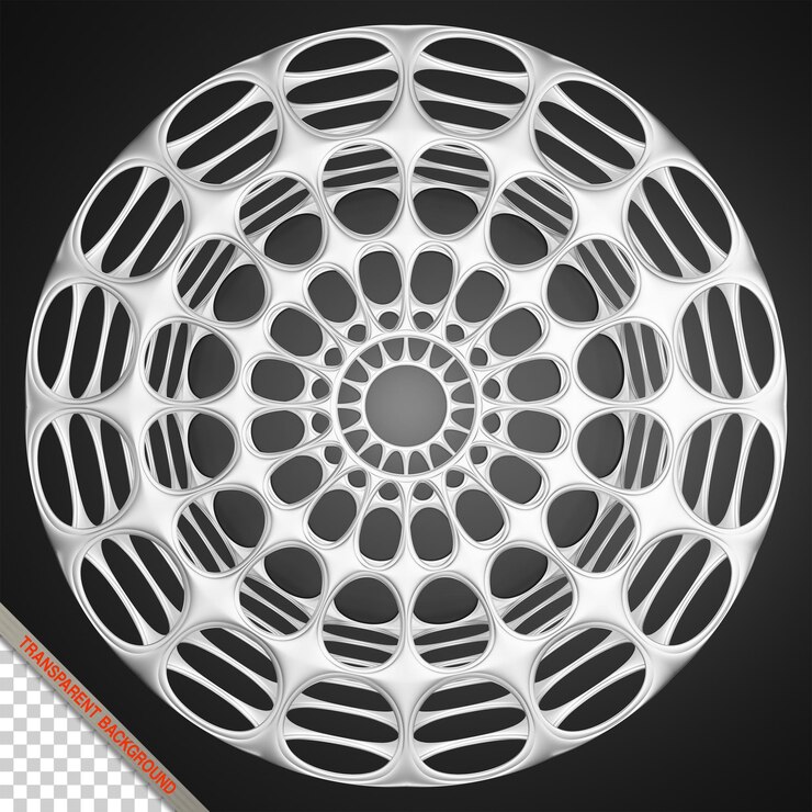 PSD abstract chrome metal 3d circle