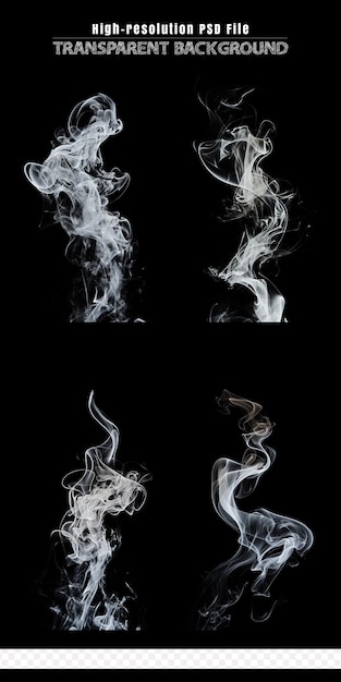 PSD 抽象的なタバコの煙霧効果透明psd