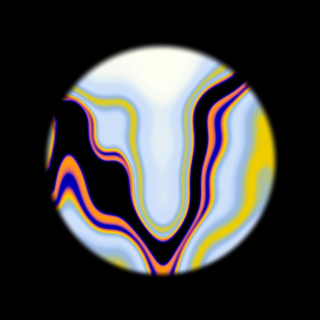 abstract circle with colorful fluid patterns