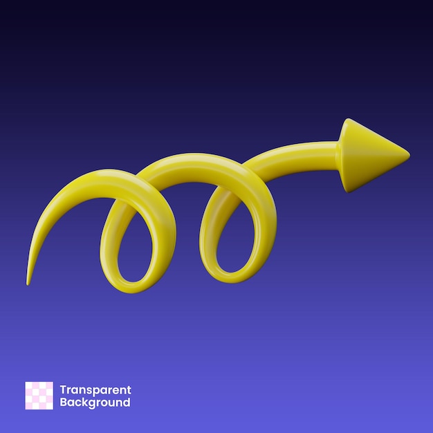 Abstract Circling Arrow 3D Render