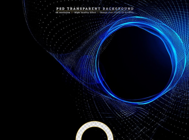 PSD abstract circular geometric on transparent background