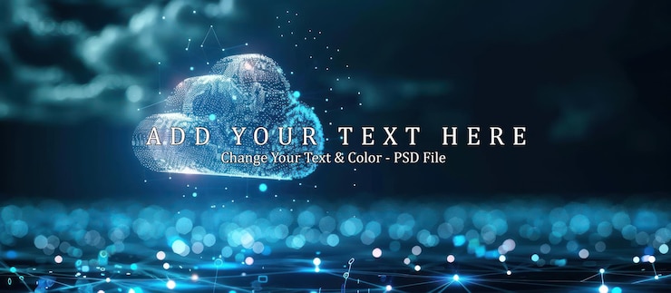 PSD abstract cloud computing concept