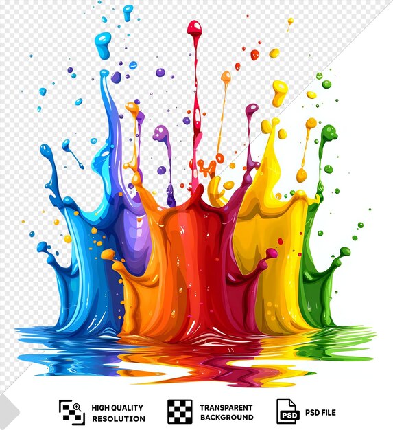 Abstract color splash vector symbol rainbow multicolored liquid splashing over a isolated background