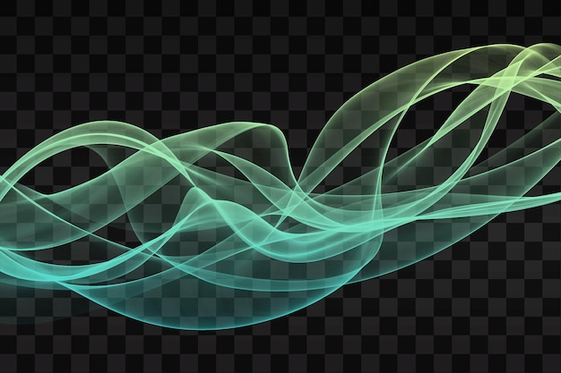 PSD abstract color wave on isolated transparent background