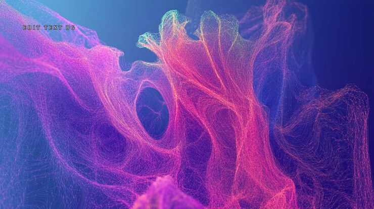 PSD abstract colorful flowing particles vibrant energy dynamic motion digital art