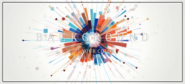 PSD abstract colorful geometric design