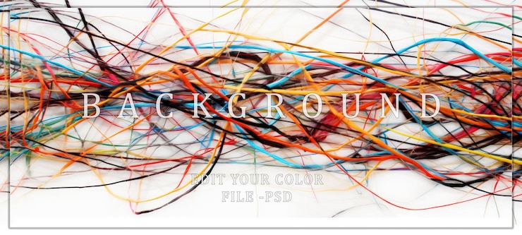 PSD abstract colorful lines intertwined