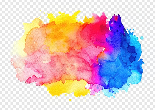 PSD abstract colorful paint grungy texture on transparent background