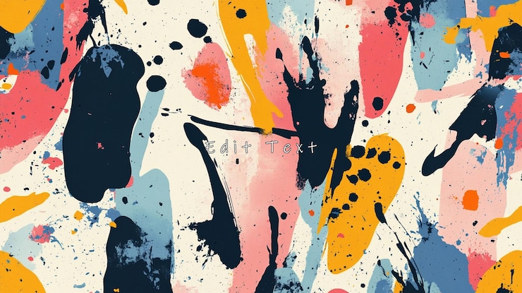 PSD abstract colorful paint splatters pattern