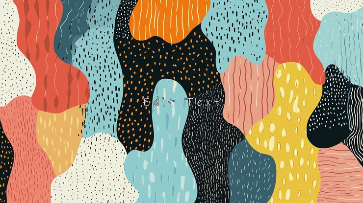 PSD abstract colorful pattern with organic shapes and textures
