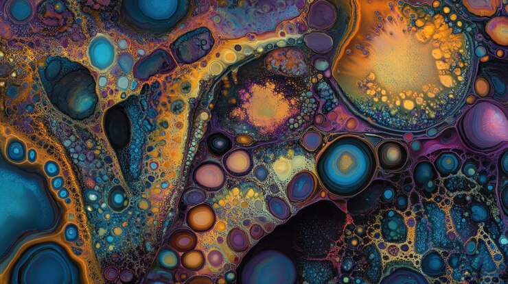 PSD abstract colorful patterns resembling fluid art