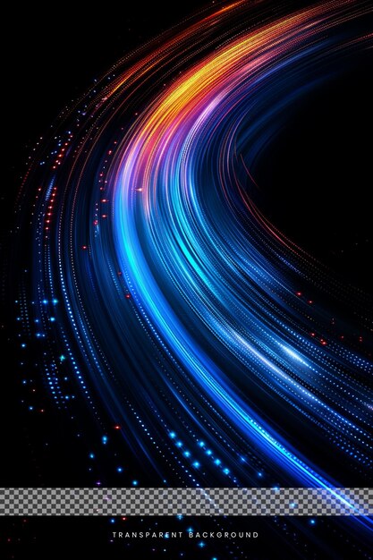 PSD abstract colorful speed lines glowing effect transparent overlay