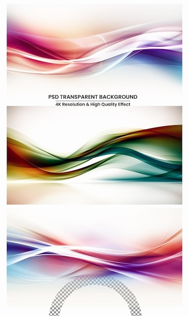 PSD abstract colorful wave background