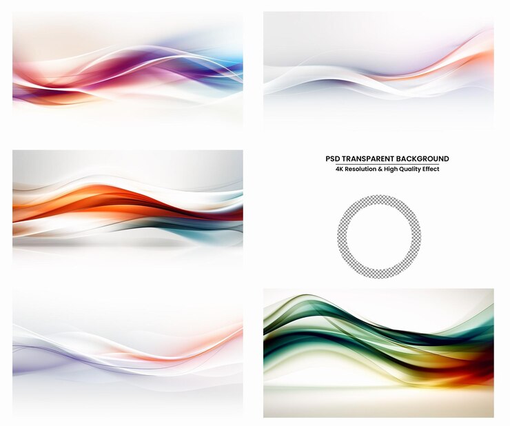 PSD abstract colorful wave background