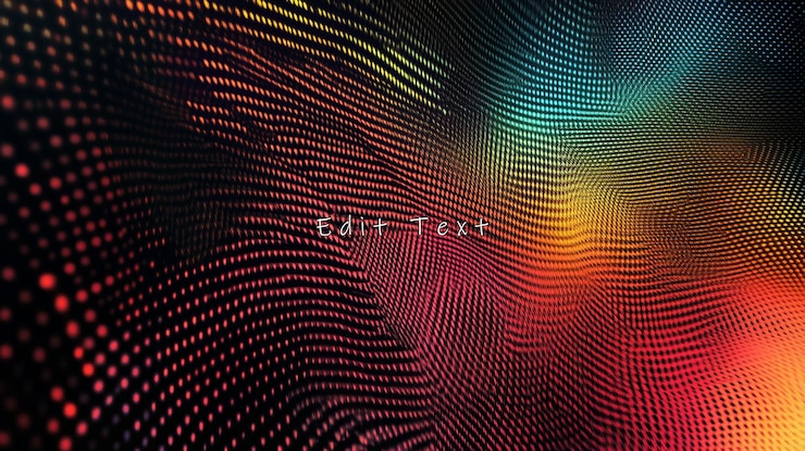 PSD abstract colorful wave of particles