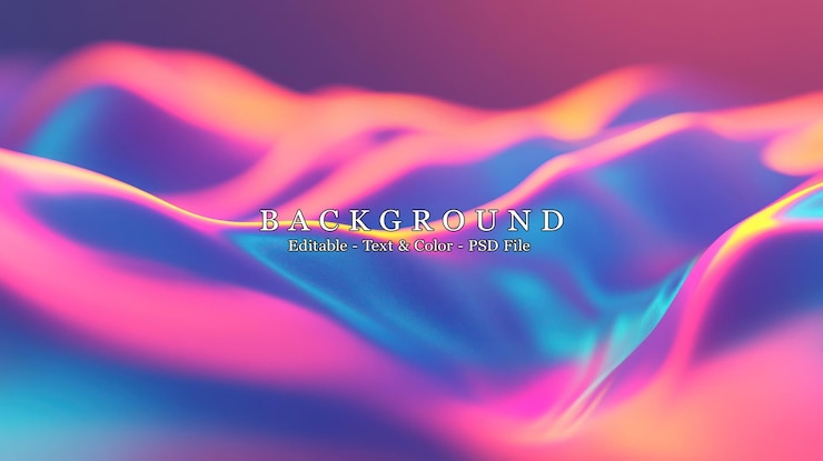 PSD abstract colorful waves with a smooth fluid texture
